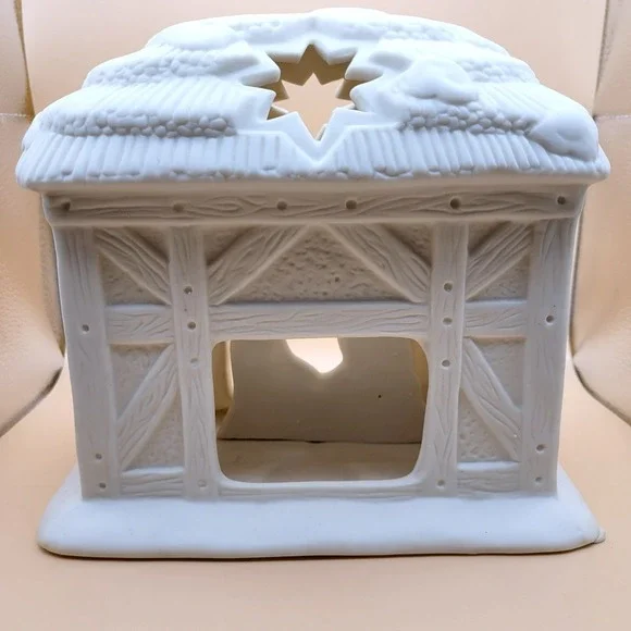 PartyLite Porcelain Nativity Tealight Candle Holder 'O Holy‎ Night' - Picture 4 of 10